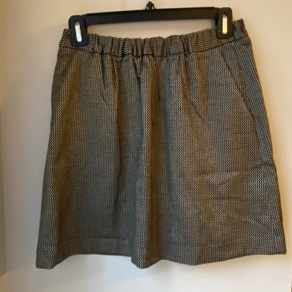 Madewell Jacquard Party Mini Skirt - Black and Gold sz XS